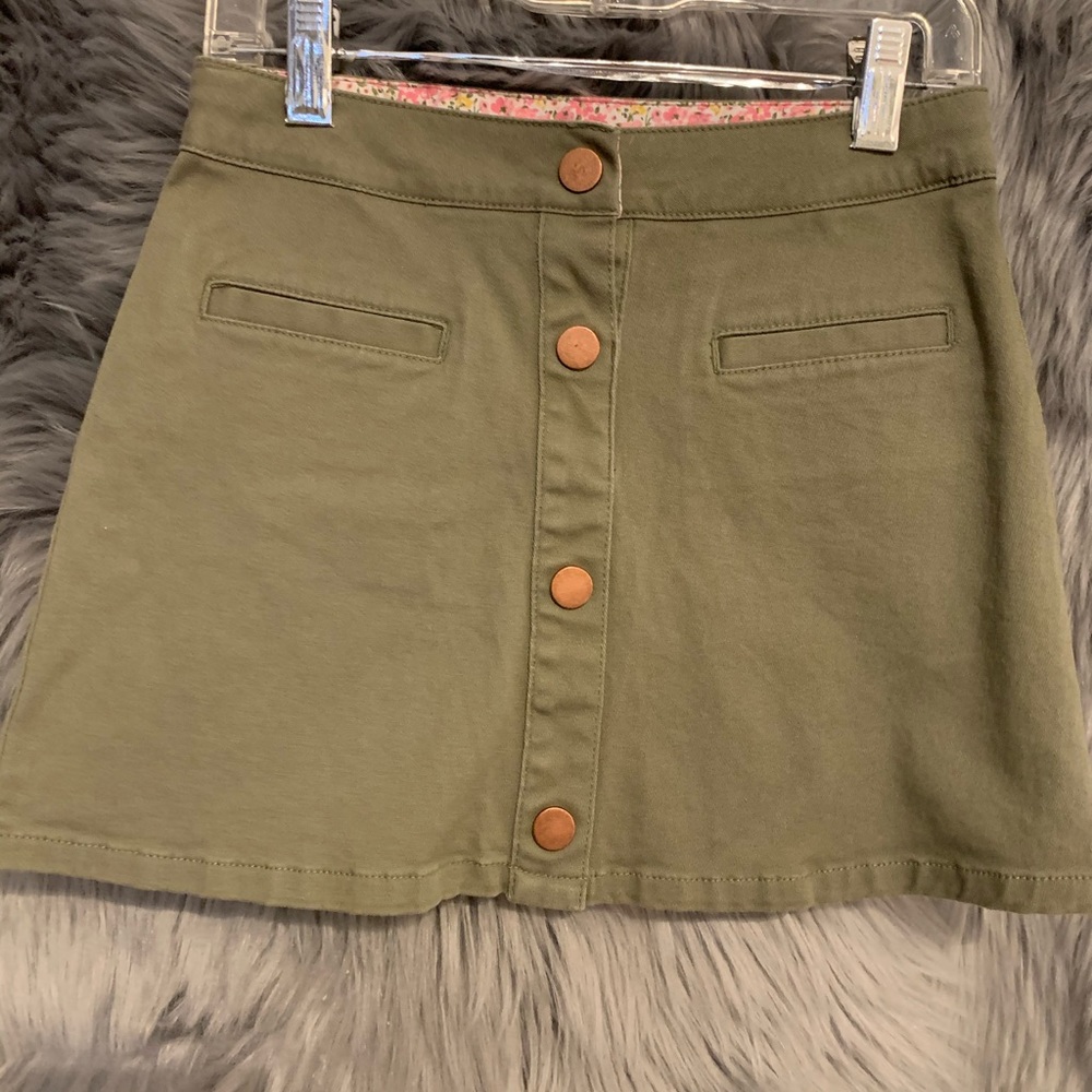 Olive green skirt